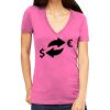 Tultex 214 - Ladies' Slim Fit Fine Jersey V-Neck Thumbnail