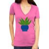 Tultex 214 - Ladies' Slim Fit Fine Jersey V-Neck Thumbnail