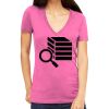 Tultex 214 - Ladies' Slim Fit Fine Jersey V-Neck Thumbnail